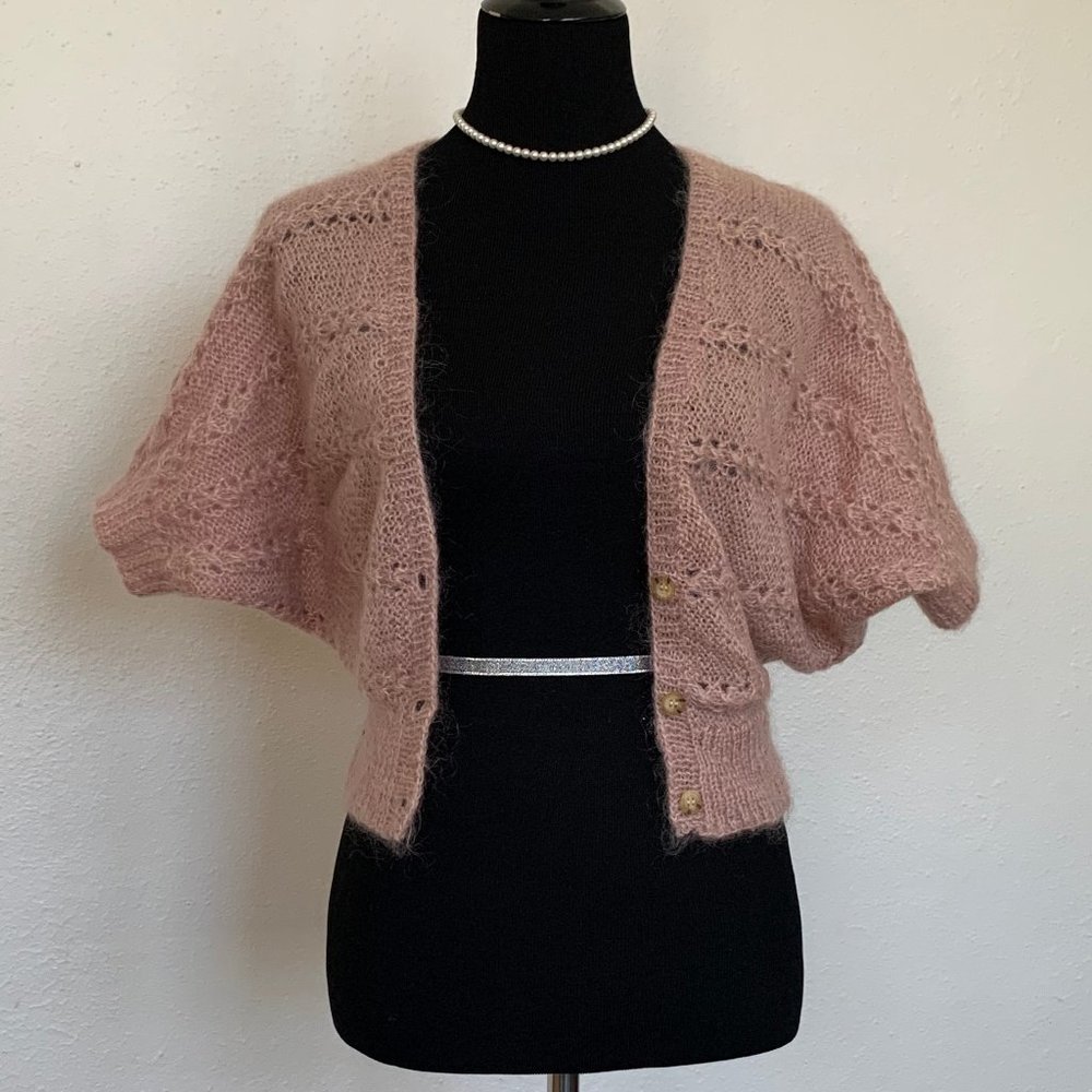 Vintage style mohair sweater / shrug sz S
